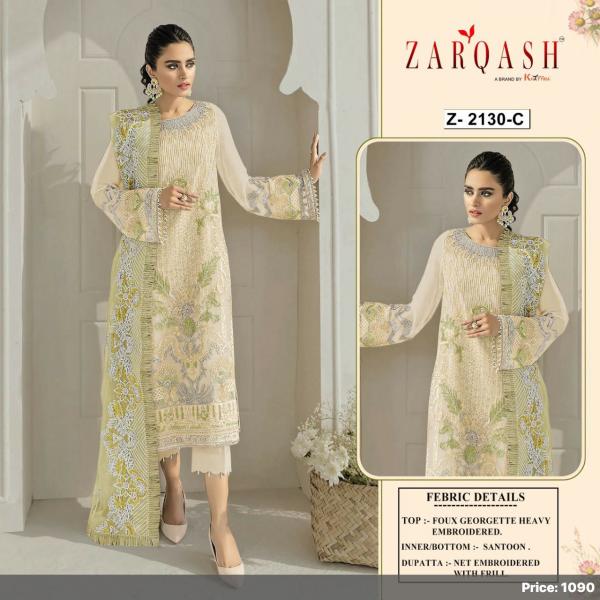 Zarqash Mehak Z 2130 Embroidery Designer Pakistani Salwar Kameez